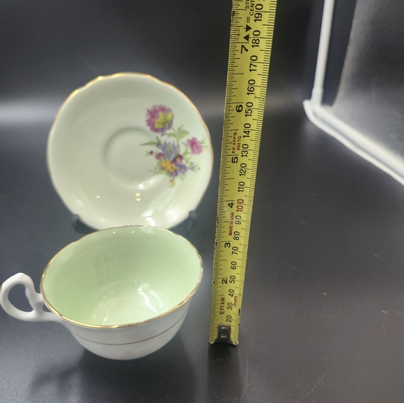 Royal Stafford bone china Lime Tea cup and saucer - Picture 11 of 12